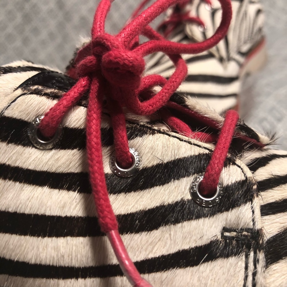 Sperry Top Side Pony Hair Zebra Shoe - Picture 2 of 6